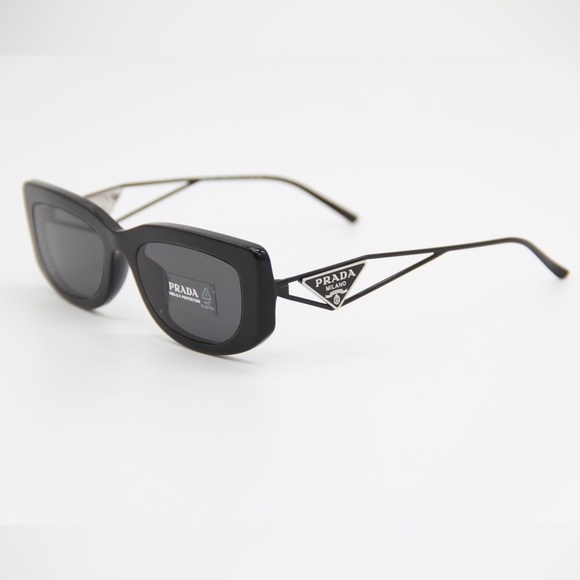 NEW PRADA PR14YS 1AB5S0 UNISEX BLACK EYEWEAR PR 14YS UNISEX SUNGLASSES SPR 14Y - Picture 7 of 15